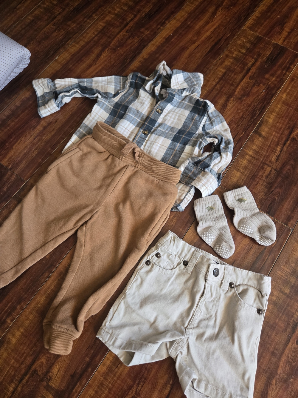 Tommy Bahama Kids Plaid Button-Down Shirt in Blue and Cream